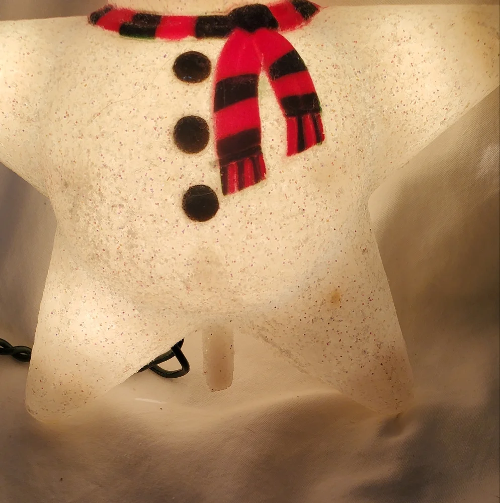 Snowman Star Sparkly Vintage Ornament Figure Model JSI-9005 120V 60Hz